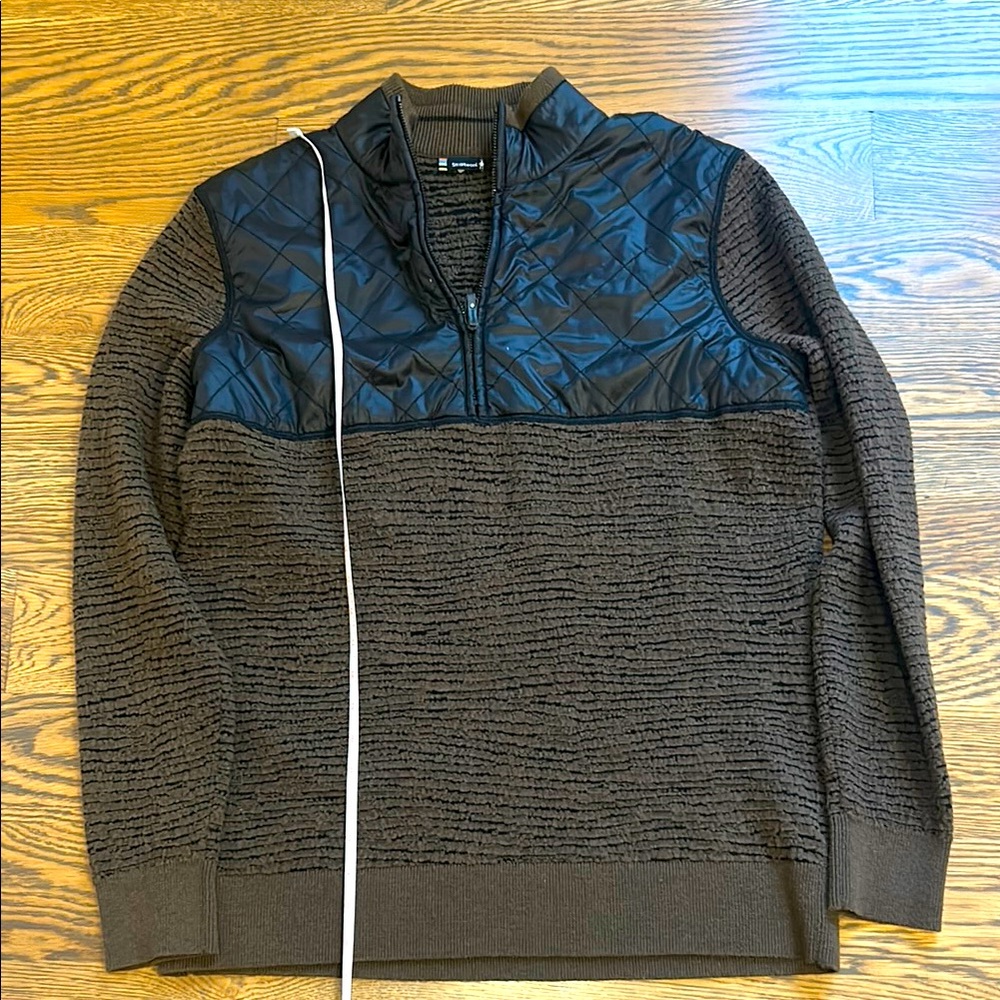 Men's Large Smartwool Brown and Black Sweater Pullover